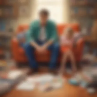 Uninvolved Parenting Style Illustration symbolizing uninvolved parenting style