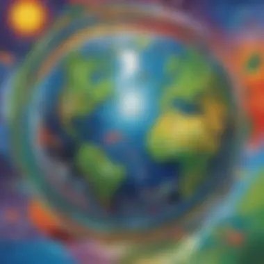 Abstract Eco-Conscious Creation Abstract Earth Day Art Project