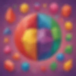 A colorful math riddle with shapes