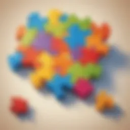 A colorful puzzle piece symbolizing cognitive skills enhancement