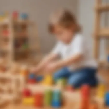 Child Building with Blocks