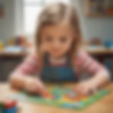 Child Playing with Educational Puzzle