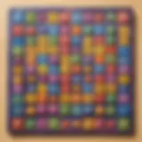 Vibrant Math Game Board Illustration Colorful Math Game Board