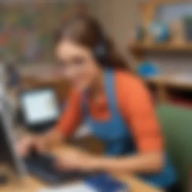 Integrating Technology for Enhanced Learning An educator using technology to facilitate learning