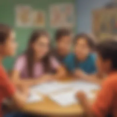 Young learners participating in a group discussion