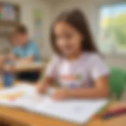 Colorful ELA worksheet with letters and pictures