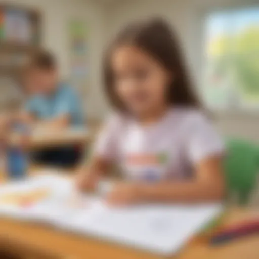 Colorful ELA worksheet with letters and pictures