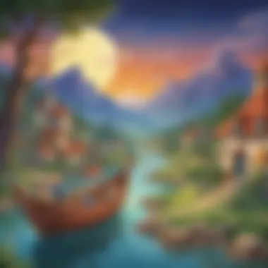 Dreamland Tales Illustration of an imaginative storybook with vibrant illustrations