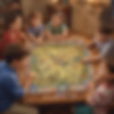 Group of children enjoying a strategic board game