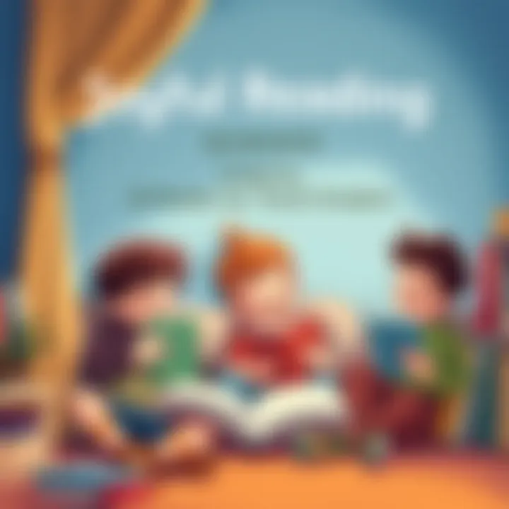 Joyful Reading Moments Children enjoying reading time in a cozy corner