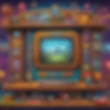 Colorful online game interface for children