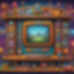 Colorful online game interface for children