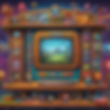 Colorful online game interface for children