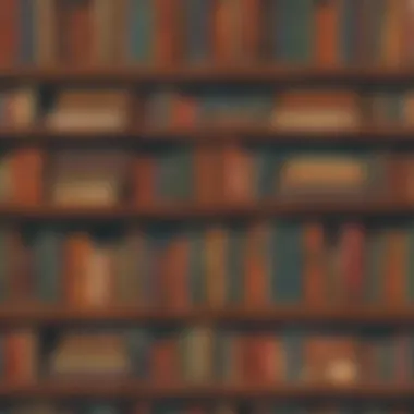 Vintage Style Bookshelf with Array of Engaging Books