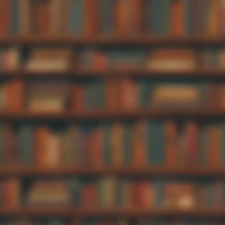 Vintage Style Bookshelf with Array of Engaging Books