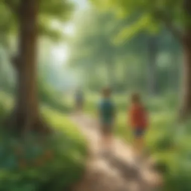 Nature Exploration and Discovery Kids exploring nature in a park