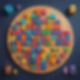 Colorful Math Game Pieces