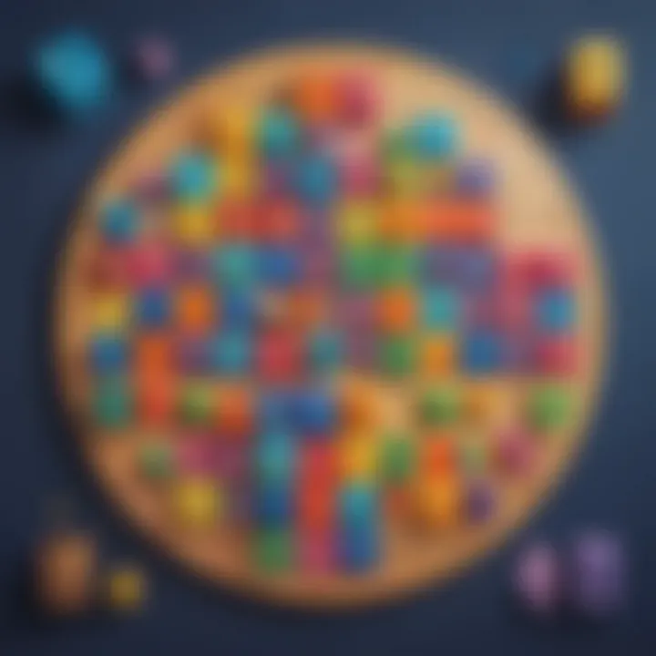 Colorful Math Game Pieces