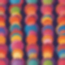 Illustration depicting colorful fraction circles
