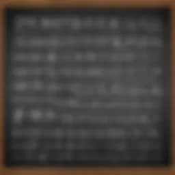 Illustration of a mathematical equation on a chalkboard