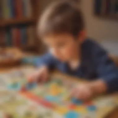 Enhancing Strategic Thinking with Board Games A child using a strategy board game