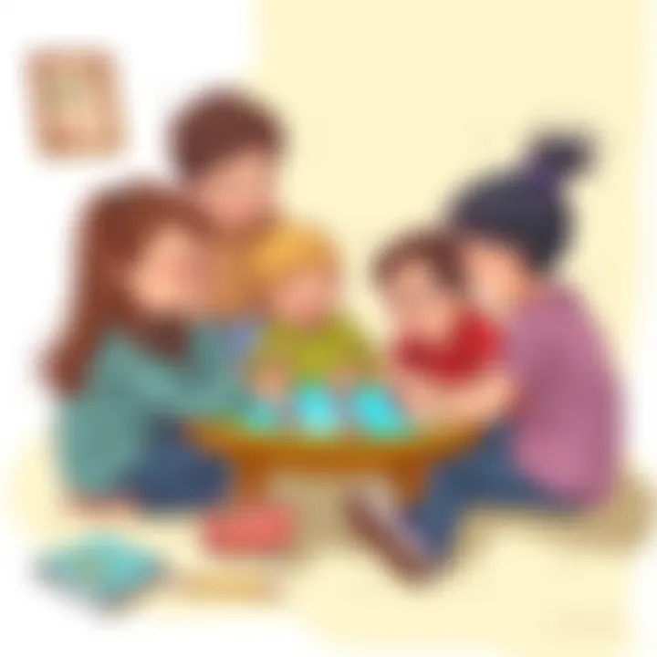 A group of children enjoying interactive game activities