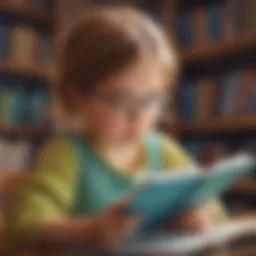 A child immersed in a digital book on a tablet, showcasing the modern approach to reading.