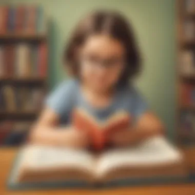 Benefits of Reading Illustrative infographic showing benefits of reading for children's literacy development.