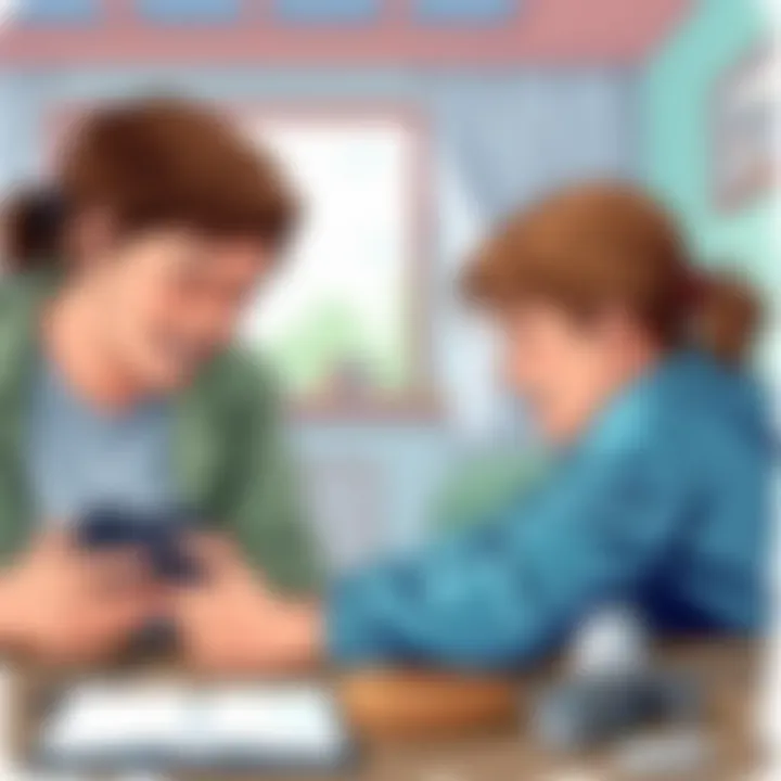 Parental supervision while children play online games safely