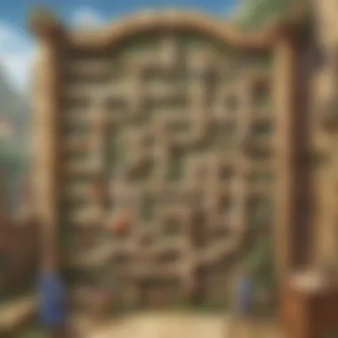 Lexical Labyrinth Adventure Illustration of word puzzle game for learning English