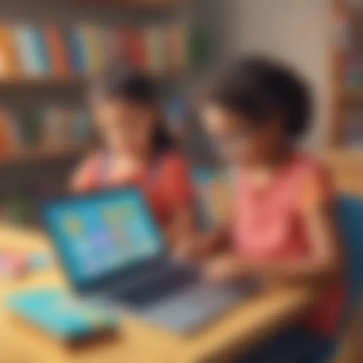 Colorful digital learning platform for young children