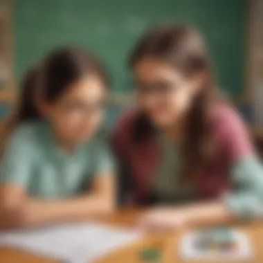 Engaging Math Lesson for Elementary Student Young student engaged in interactive online math lesson