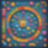 Colorful math game interface for young learners