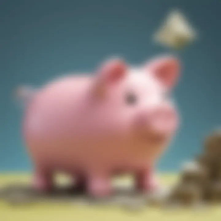 Playful Piggy Bank Illustration