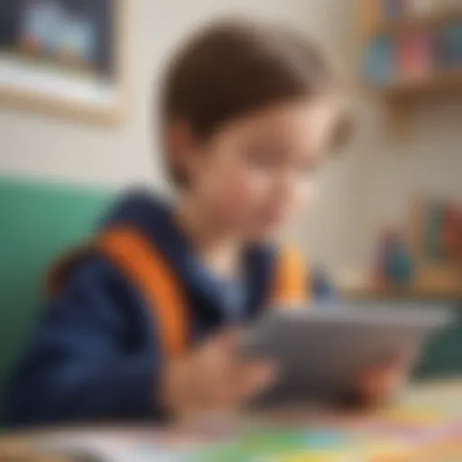 Child engaging with a phonics app on a tablet