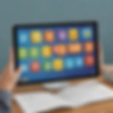 Interactive Phonics Learning Interface Colorful phonics app interface showcasing letters and sounds