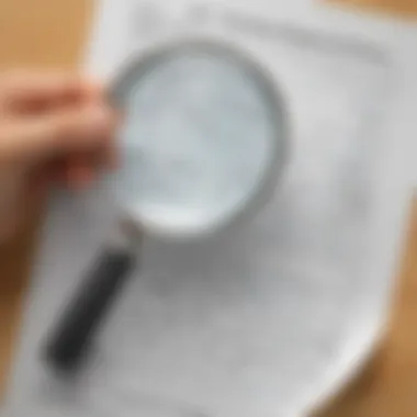 Illustration of a magnifying glass on a multiplication worksheet