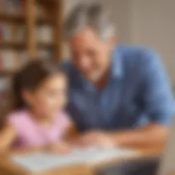 Parent and child engaging in educational website