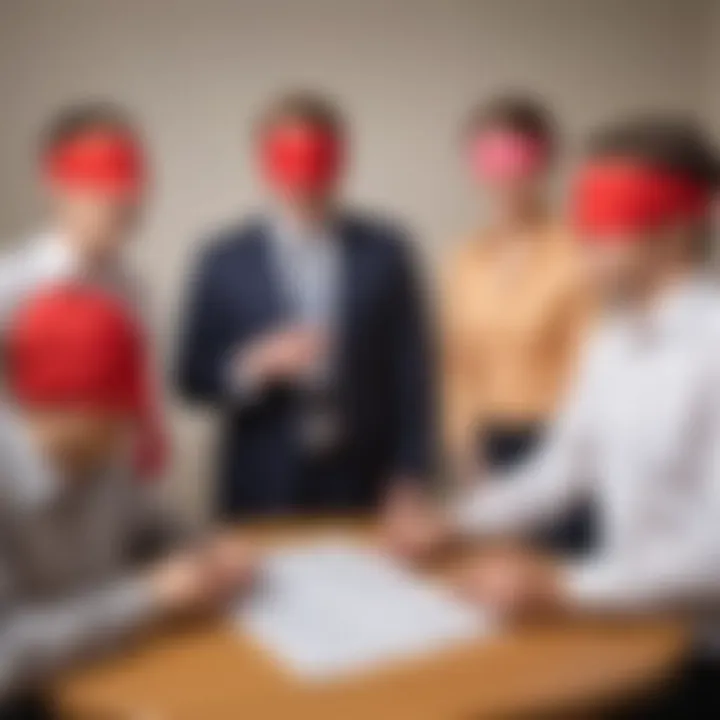 Engaging team building exercise through blindfolded communication