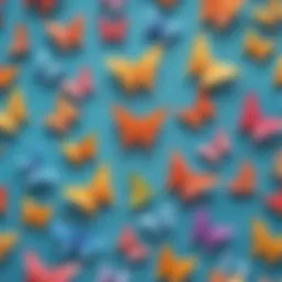 Colorful Origami Butterflies Craft