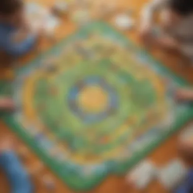 Young students playing a money management board game