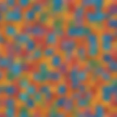 Colorful puzzle pieces forming a pattern