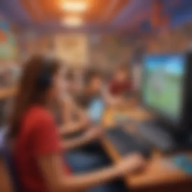 Interactive Education Virtual world with interactive learning tools