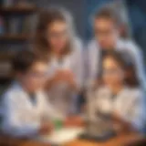 Children conducting a science experiment