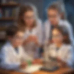 Children conducting a science experiment