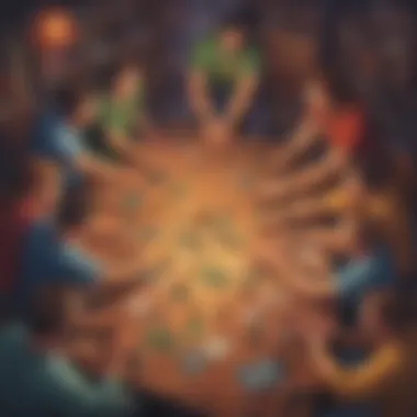 The Power of Teamwork in Gaming An illustration of players engaging in cooperative gameplay, highlighting teamwork