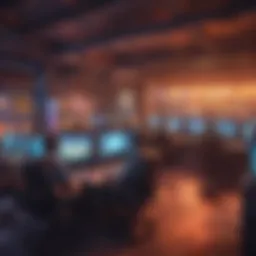 A vibrant scene showcasing various gaming environments that promote confidence