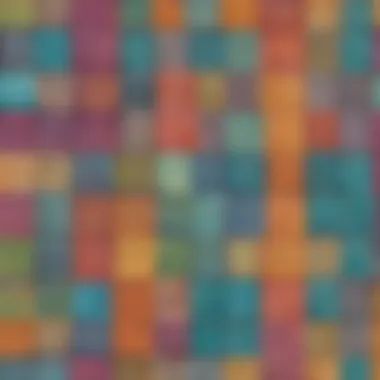 Understanding Square Sizes A vibrant square grid showcasing different sizes of squares.