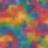 Illustration depicting a colorful math puzzle