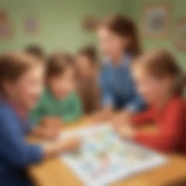 Interactive Humorous Learning Kids participating in an interactive and humorous learning game
